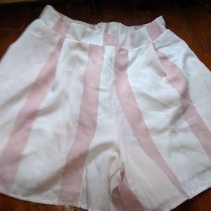 Pink & White Skirt/Shorts